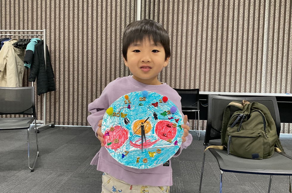 色鮮やかな時計が完成！2